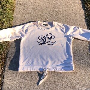 Ralph Lauren Cream Sweatshirt with Navy Logo